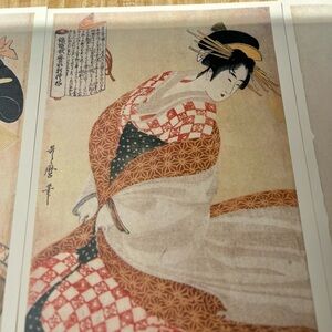 Vintage KITAGAWA UTAMARO Prints Set of 3